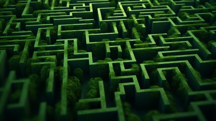 Green maze style background