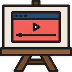 video player color line style icon