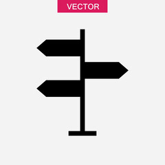 Signpost, pointer icon vector, Road pointer vector flat trendy style illustration for web and app..eps
