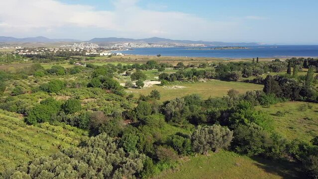 Theos ancient city  drone wiev