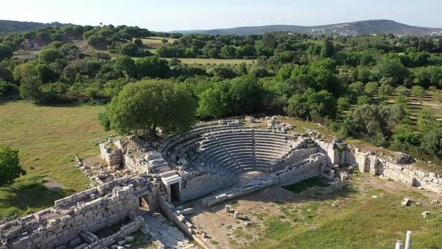 Theos ancient city  drone wiev