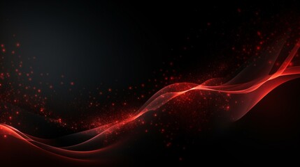 red black Abstract background with flowing particles