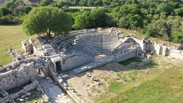 Theos ancient city  drone wiev