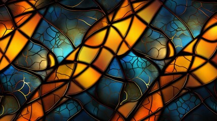 stained glass texture, in the style of dark yellow and dark bronze, zbrush, textural explorations, infinity nets