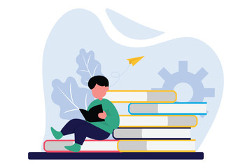 World Book Day Flat Design Illustration