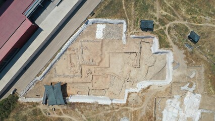 Izmir Yesilova Mound drone wiev