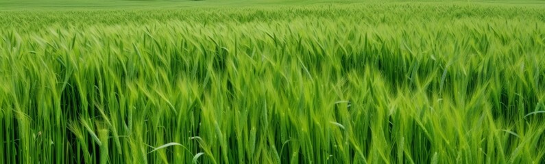 Obraz premium View Of Green Wheat Crop