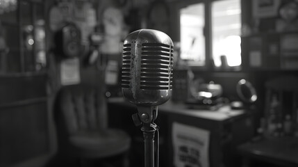Vintage Microphone: A Glimpse into Golden Age Radio Shows