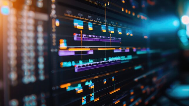 Professional video editing time line