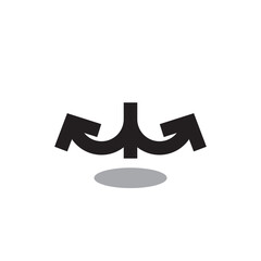 anchor arrow logo icon simple design.