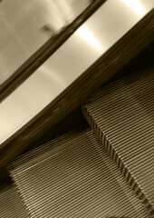 escalator stair metalic metropolitan iron step