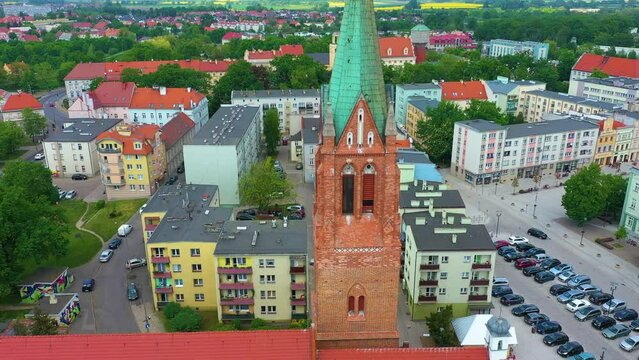 Tower Sanctuary Of Olawa Sanktuarium Aerial View Poland