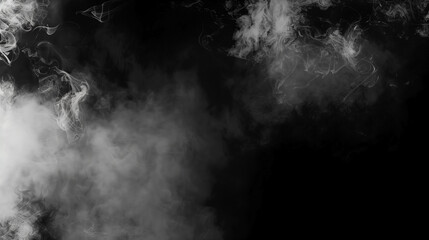 A black and white photo of smoke and steam. The image has a moody and mysterious feel to it - obrazy, fototapety, plakaty