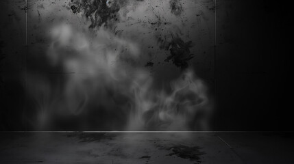 A black and white photo of smoke and steam. The image has a moody and mysterious feel to it