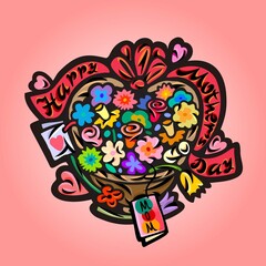 Mother S Day Background With Bouquet