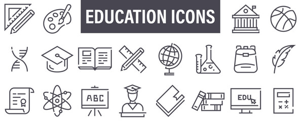 Creative business solutions related icon set. Innovation team management. Editable stroke