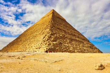 Great Pyramid of Khafre or Chephren is the tomb of the Fourth-Dynasty pharaoh Khafre, who ruled c....