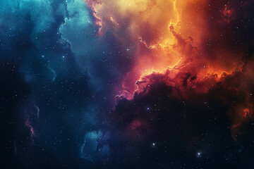 Colorful space galaxy cloud nebula for background.