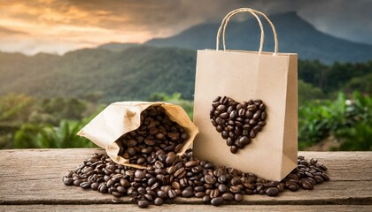 coffee beans in sack, coffee, cup, drink, bean, brown, cafe, 