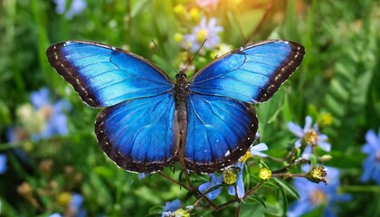 Fototapeta premium butterfly on a flower, butterfly, insect, isolated, nature, wing,
