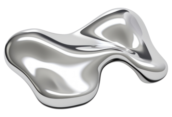 PNG Solid-fluid liquid shape chrome silver white background.