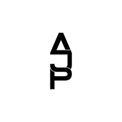 ajp initial letter monogram logo design