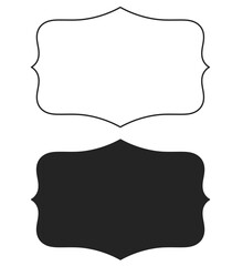 Set of label art shape