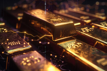 gold bars stack on Implement digital graphs to measure return on investment.