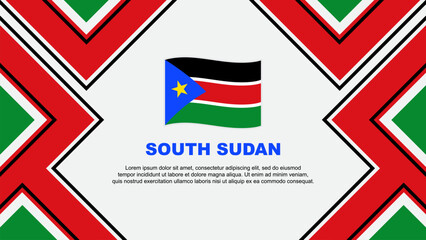 South Sudan Flag Abstract Background Design Template. South Sudan Independence Day Banner Wallpaper Vector Illustration. South Sudan Vector