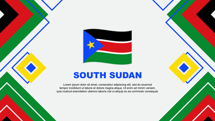 South Sudan Flag Abstract Background Design Template. South Sudan Independence Day Banner Wallpaper Vector Illustration. South Sudan Background