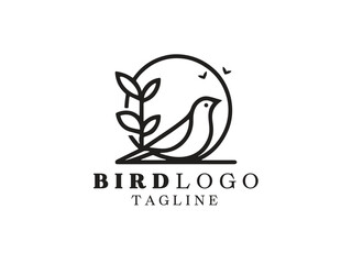 Fototapeta premium Bird Logo Design Icon Symbol Vector Template