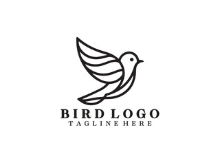 Fototapeta na wymiar Bird Logo Design Icon Symbol Vector Template
