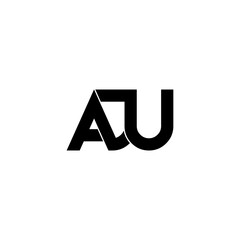 aju typography letter monogram logo design