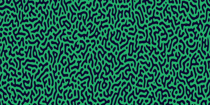 Seamless Reaction diffusion or turing pattern vector design caused by reaction&ndash;diffusion system similar to maze or coral pattern. organic and biological chemical reaction pattern