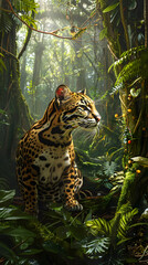 In the Heart of Wilderness: Capturing the Serenity and Beauty of an Ocelot’s Natural Habitat