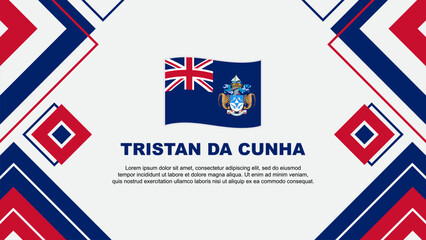 Tristan Da Cunha Flag Abstract Background Design Template. Tristan Da Cunha Independence Day Banner Wallpaper Vector Illustration. Tristan Da Cunha Background