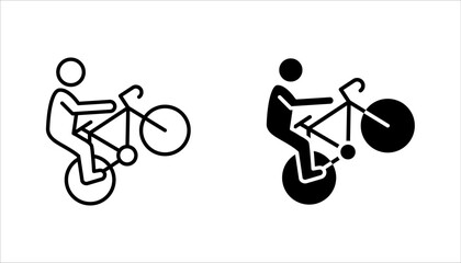 Bike icon set vector logo template, vector illustration on white background