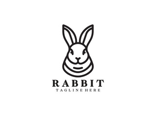 Rabbit Logo Design Icon Symbol Vector Template