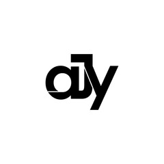 ajy initial letter monogram logo design