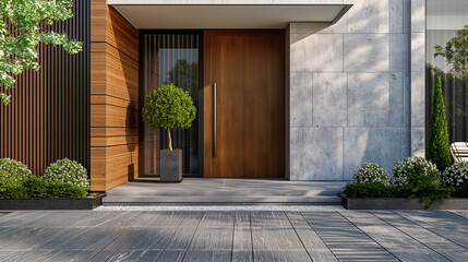 Modern Wooden Door in House