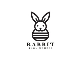 Obraz na płótnie Canvas Rabbit Logo Design Icon Symbol Vector Template
