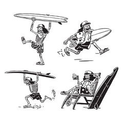 drawing mr bone want to surf
