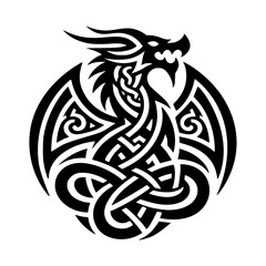 Celtic dragon design