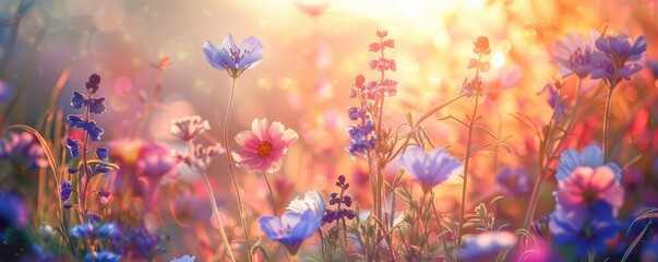 Fototapeta na wymiar Beautiful wild flowers