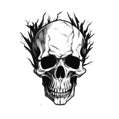 Obraz premium Dead rodent skull hand for drawing hand drawn graphic nature hand drawing inflatable skull peace hand drawing anatomical skull large halloween skull skull devil logo galaxy