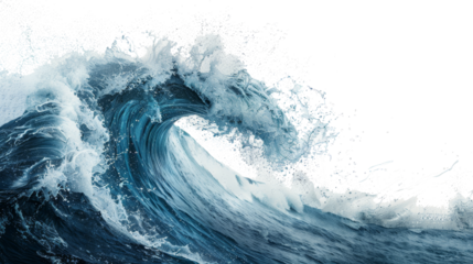 ocean waves isolated on transparent background