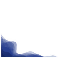 Beach landscape with waves. Blue waves footer