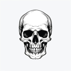 Fototapeta premium Hand made drawing easy drawing illustration disarticulated skull cow skull logo easy skeleton pumpkin moon real human skulls for sale amazon dilophosaurus skull skull mechanic logo fear