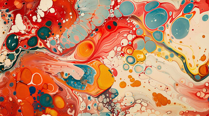 turkish ebru water marbling art paper, Generate AI.