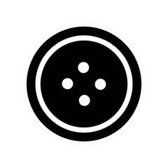 Clothing button icon, clothes button icon vector flat trendy illustration isolated on white background.